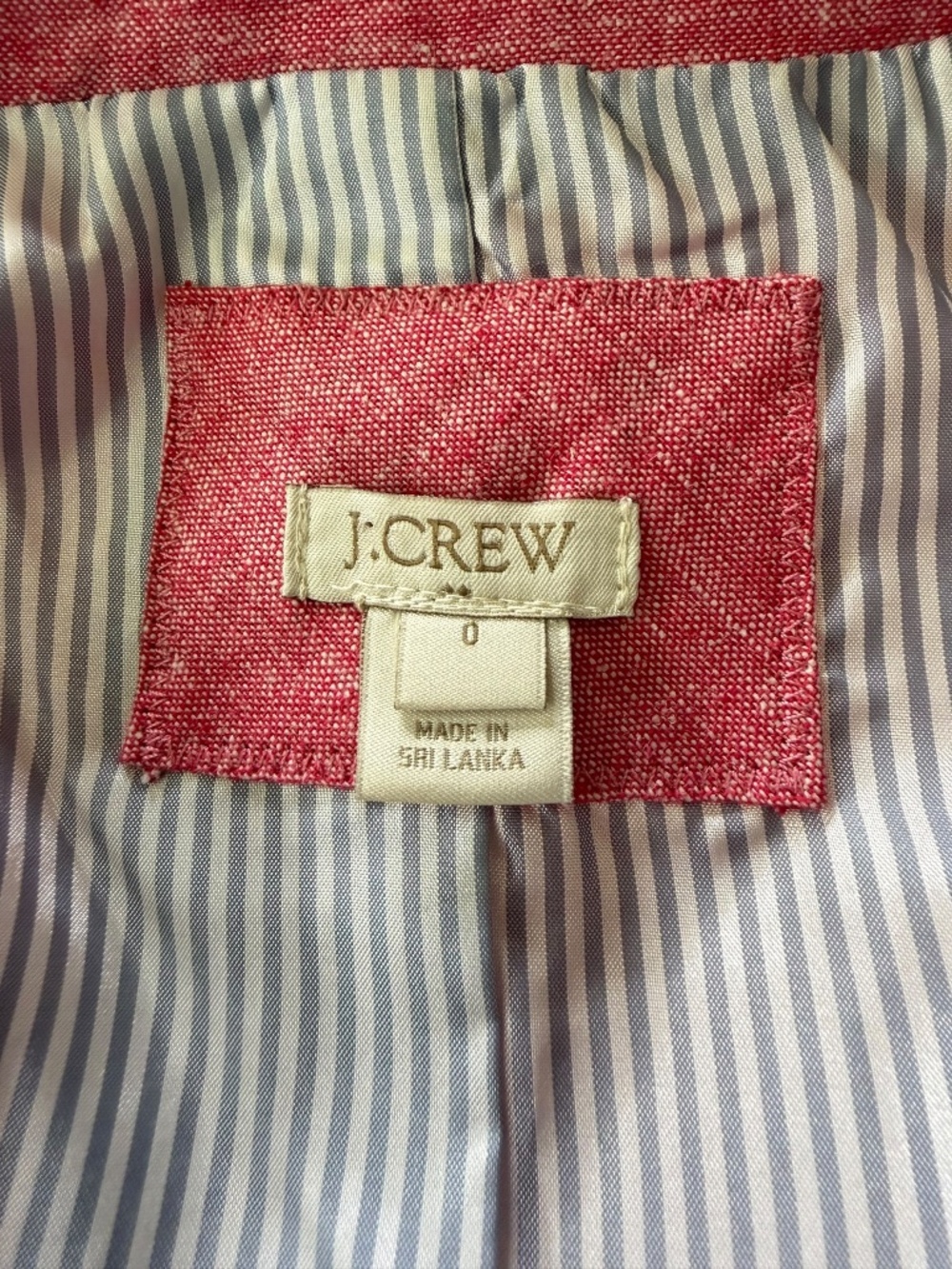 J.Crew Factory Schoolboy Blazer Pink Linen Blend Tailored Jacket Size 6 - Picture 6 of 12